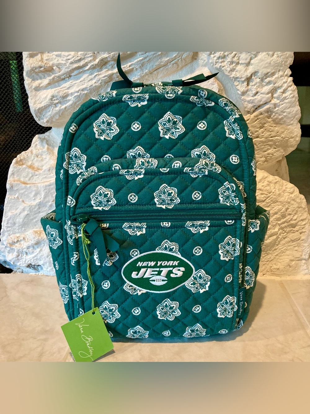 NWT Vera Bradley NFL small backpack in cotton featuring the NY Jets logo